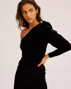 Asymetryczne body z weluru Flaneur