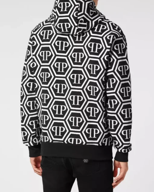 Bawełniana czarna bluza Monogram