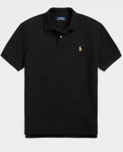 Bawełniana czarna koszulka polo Custom Slim Fit