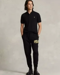 Bawełniana czarna koszulka polo Custom Slim Fit