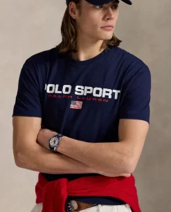Bawełniana granatowa koszulka polo Classic Fit