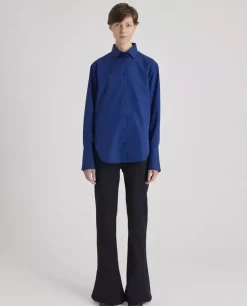 Bawełniana koszula Cobalt Boyfriend