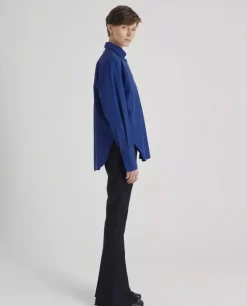 Bawełniana koszula Cobalt Boyfriend