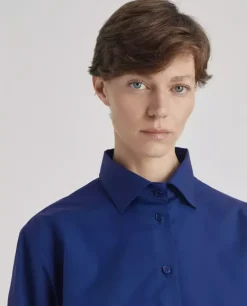 Bawełniana koszula Cobalt Boyfriend