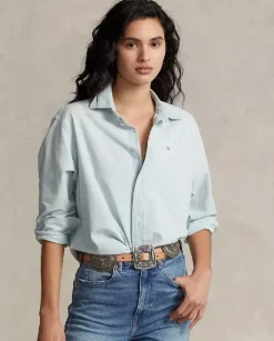 Bawełniana koszula Relaxed Fit z logo