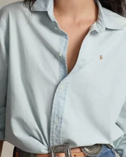 Bawełniana koszula Relaxed Fit z logo