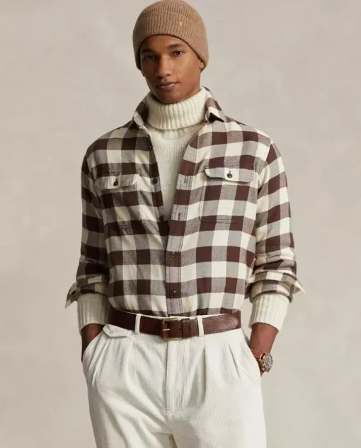 Bawełniana koszula w kratę Classic Fit