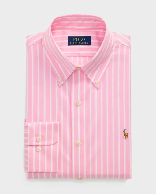 Bawełniana koszula w paski Custom Fit