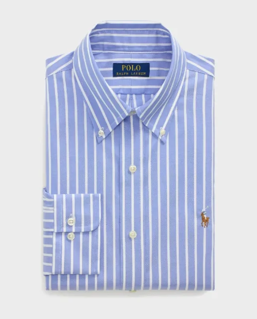 Bawełniana koszula w paski Custom Fit