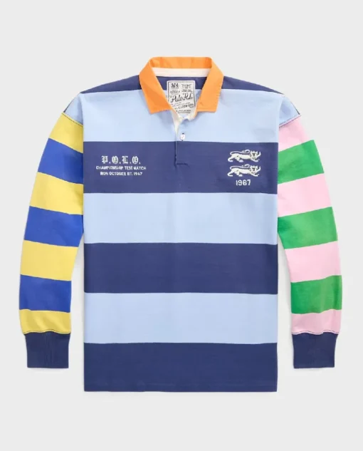 Bawełniana koszulka w paski Rugby Vintage Fit