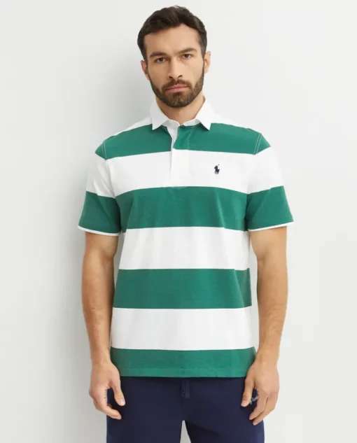 Bawełniana koszulka w paski Rugby Classic Fit
