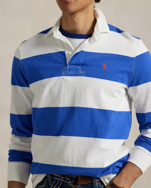 Bawełniana koszulka w paski Rugby Classic Fit