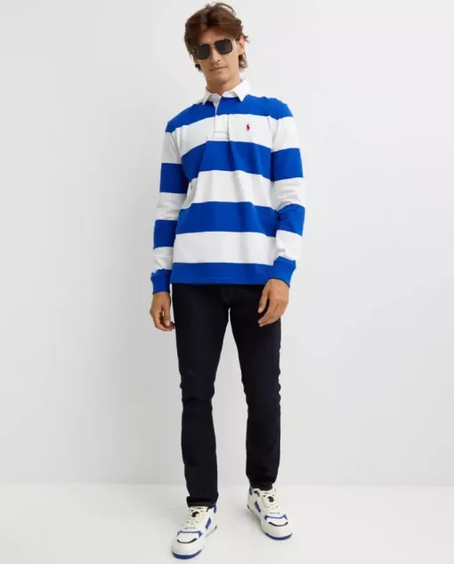 Bawełniana koszulka w paski Rugby Classic Fit