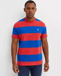 Bawełniana koszulka w paski Classic Fit