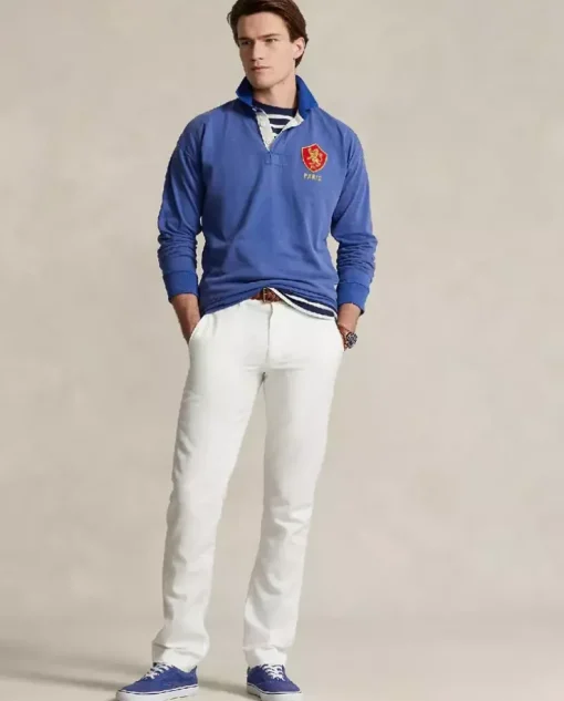 Bawełniana koszulka z kołnierzykiem Classic Fit