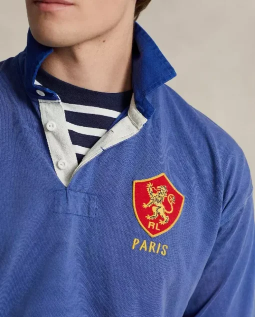 Bawełniana koszulka z kołnierzykiem Classic Fit