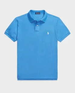 Bawełniana niebieska koszulka polo Slim Fit