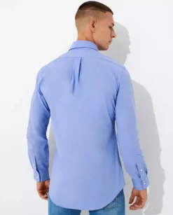 Bawełniana niebieska koszula Custom Fit