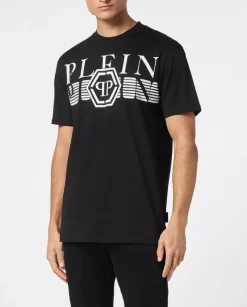 Bawełniany czarny t-shirt z logo