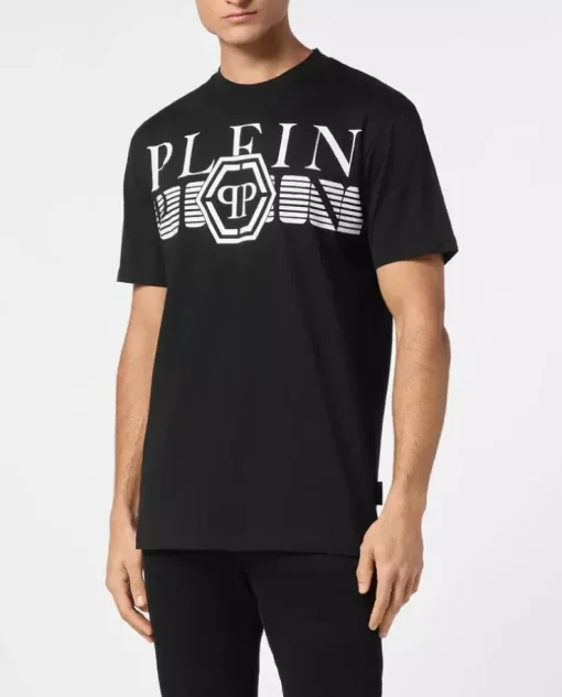 Bawełniany czarny t-shirt z logo