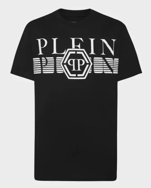 Bawełniany czarny t-shirt z logo