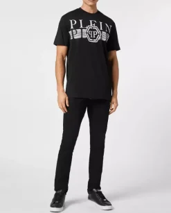 Bawełniany czarny t-shirt z logo