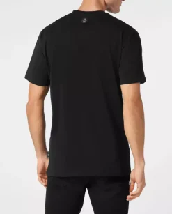 Bawełniany czarny t-shirt z logo