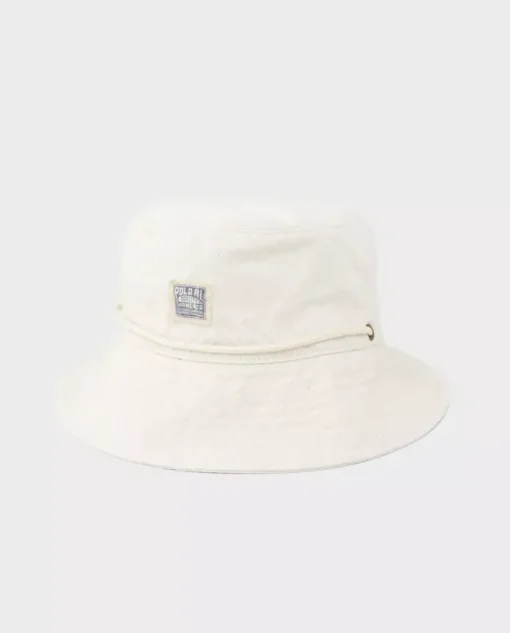 Bawełniany kapelusz typu bucket z naszywką z logo