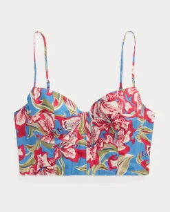 Bawełniany top w kwiaty