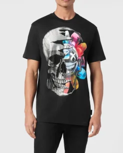 Bawełniany t-shirt z czaszką