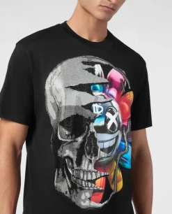 Bawełniany t-shirt z czaszką