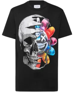 Bawełniany t-shirt z czaszką