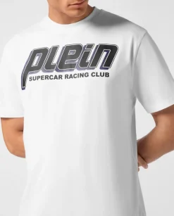 Bawełniany t-shirt z kontrastowym logo