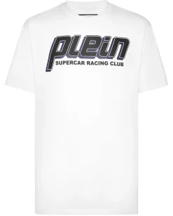 Bawełniany t-shirt z kontrastowym logo