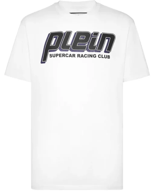 Bawełniany t-shirt z kontrastowym logo