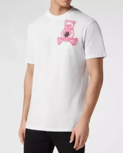 Bawełniany t-shirt z nadrukiem Teddy Bear