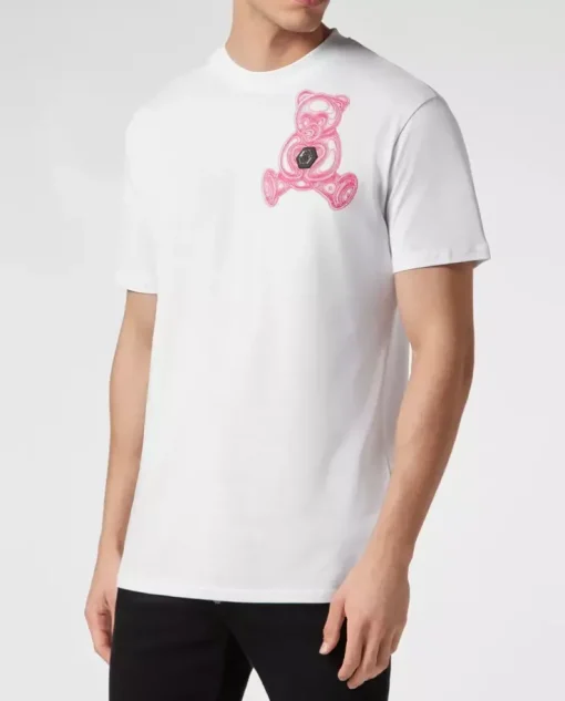 Bawełniany t-shirt z nadrukiem Teddy Bear