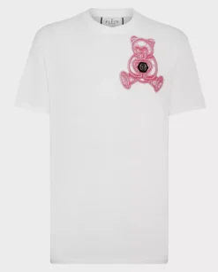 Bawełniany t-shirt z nadrukiem Teddy Bear