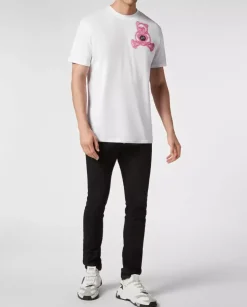 Bawełniany t-shirt z nadrukiem Teddy Bear