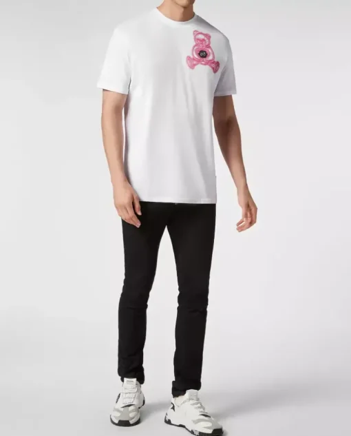 Bawełniany t-shirt z nadrukiem Teddy Bear