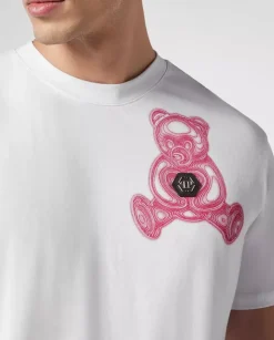 Bawełniany t-shirt z nadrukiem Teddy Bear