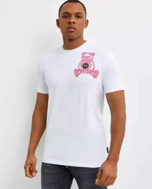 Bawełniany t-shirt z nadrukiem Teddy Bear
