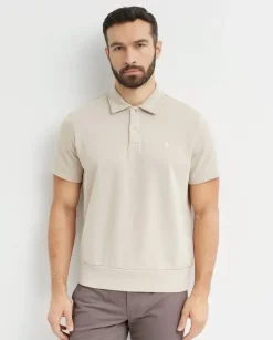 Beżowa koszulka polo Regular Fit