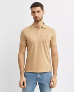 Beżowa koszulka Classic Fit