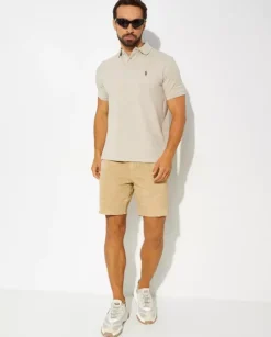 Beżowa koszulka polo Classic Fit