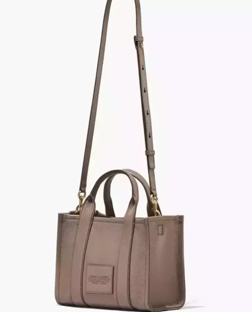 Beżowa skórzana torba The Medium Tote Bag