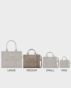Beżowa skórzana torba The Medium Tote Bag