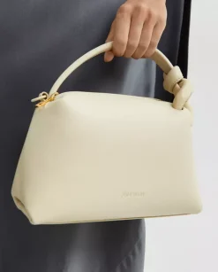 Beżowa skórzana torebka JWA Corner Bag