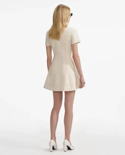 Beżowa sukienka mini