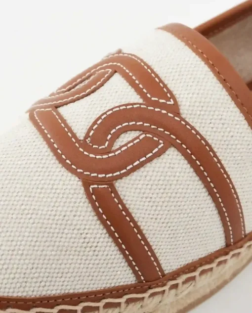 Beżowe płócienne espadryle